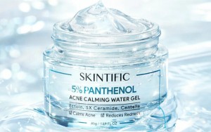 Review gel dưỡng SKINTIFIC 5% Panthenol Acne Calming Water Gel: Gel dưỡng ẩm cho da dầu mụn