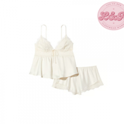 Set Đồ Ngủ Nữ Victoria's Secret Stretch Lace & Satin Cami. 