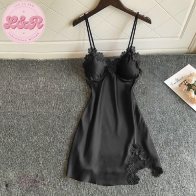 Váy ngủ 2 dây phối ren quyến rũ. 