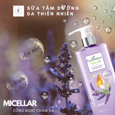 Sữa tắm dưỡng da từ thiên nhiên Enchanteur Naturelle hương hoa Lavender